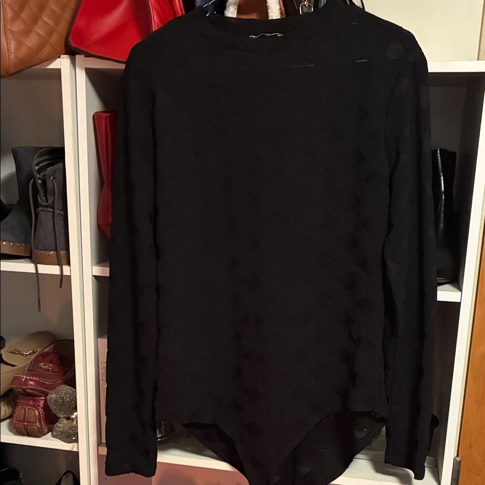 Black Long Sleeve Bodysuit - Picture 6 of 6